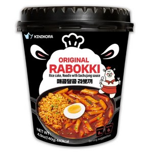 [KINIKORA] Amazon Best 프리미엄 라볶이 컵 (오리지널 맛 140g) 전자레인지 3분 30초 미국/한국 동시 판매 진 [원산지:국산], 1개, 140g