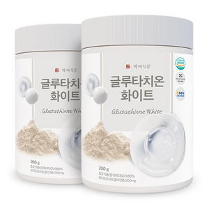 백세식품 글루타치온 화이트 분말 200g통 HACCP 인증제품, 200g, 2개