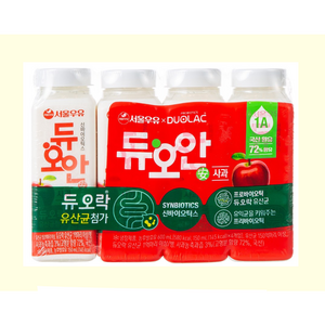 서울우유 서울 듀오안 사과 150ml 12개, 24개