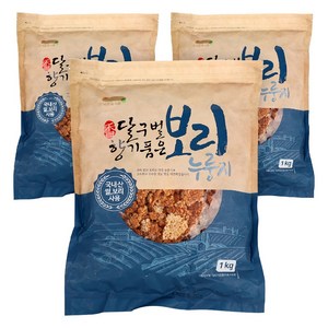 바른들식품 달구벌향기품은 보리 누룽지 1kg 국산 누룽지간식, 3개