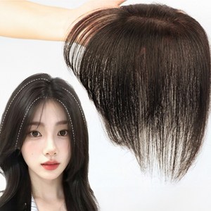 HMT 가르마 빈모 커버 가발 볼륨 부분가발 7*9*25, 네츄럴블랙, 1개