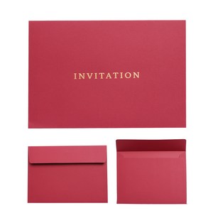 페이퍼포레스트 INVITATION 초대장 초청장 행사 봉투, 레드 INVITATION19.5x14.5, 20매