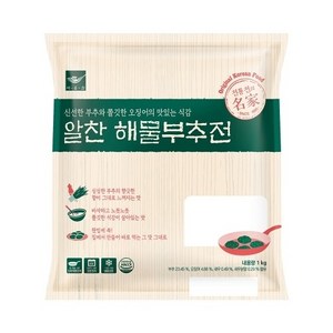 사옹원 알찬 해물부추전1kg(냉동) 한입크기 에어프라이어 해물전, 5개, 1kg