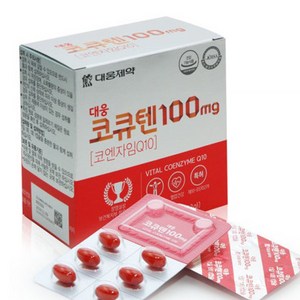 대웅 코큐텐 100mg 60캡슐 혈압건강도움/항산화제/활력에너지/코엔자임큐텐Q10, 1개, 60개