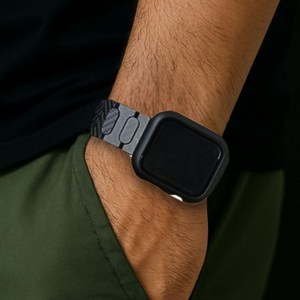 BANDZY 애플워치 리얼 카본 스트랩 밴드 울트라 se 호환, 42/44/45/49mm