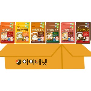 아이배냇 유아용 베베 순한 덮밥 소스 6종 짜장2+카레2+새우달걀2+소불고기2+차돌된장2+간장찜닭2, 50g, 12개