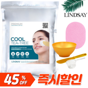 린제이 모델링팩 쿨 티트리 마스크 팩 1kg+팩도구+해면 4종세트, 1세트, 1개입