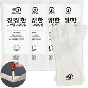 펀시온 짱짱한 니트릴고무장갑5개, 화이트, 대(L), 1세트