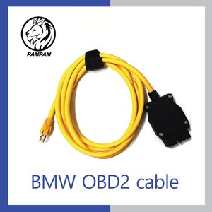 BMW OBD2 ENET 16핀 코딩케이블 컨넥터 E-NET E-SYS 케이블 2M, ODB커넥터, 1개