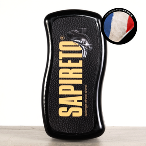 구두닦이 광택 스폰지 구두약 가죽신발클리너 사피레토, 1개, 블랙