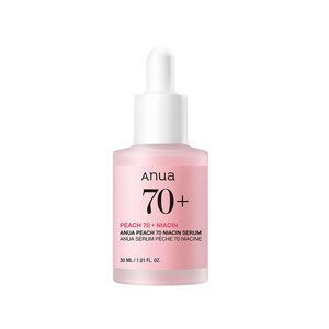 칙칙한 피부톤을 환하게 밝혀주는 아누아 복숭아 70 나이아신 세럼 30ml, 1세트