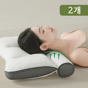 Sherrich 편한 경추베개 숙면베개 올디스크베개, 그레이*2, 2개