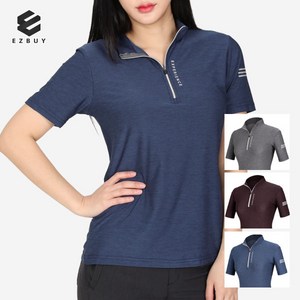 [이지바이] 여성 라인라이트 여름용 빅사이즈 기능성 반팔 등산 아웃도어 티셔츠