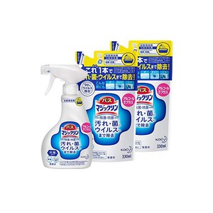 대량 구매 배스 매직 린 살균 알코올 성분 플러스 본체 380ml + 리필 330ml × 2개 이것 1개로 오염 균까지 제거!, 1개