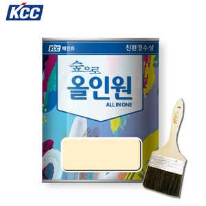 KCC 올인원 수성 다용도 친환경페인트 철재 목재 벽지 유광 0.9L, OW12, 1개