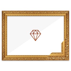 보석십자수 패브릭형 액자 60x60cm, 프리미엄 골드