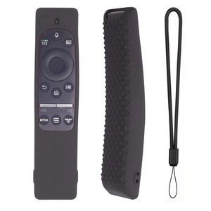 Parseley 삼성 스마트 TV 리모컨 BN59 호환 실리콘 커버 케이스 파손 소음 방지, 다크그레이