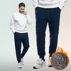 [이지바이] 남성 겨울 파이어맨 보아털 기모 플리스 조거 바지 트레이닝 체육복 팬츠