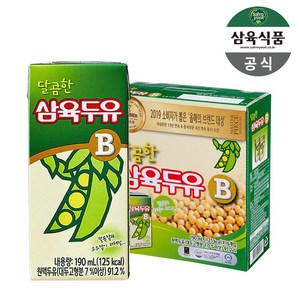 삼육두유 달콤한 두유 B, 190ml, 16개