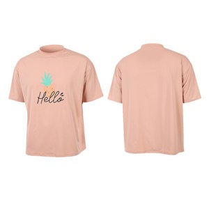 남여공용 커플 반팔 래쉬가드 오버핏 비치웨어 상의 체형보정 빅사이즈 수영복