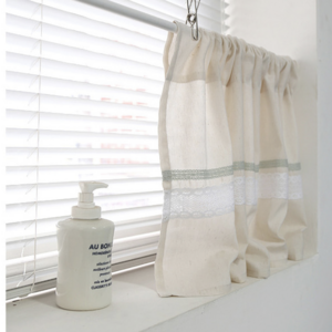 글로벌스토어 내추럴 모던 레이디 레이스 바란스 커튼