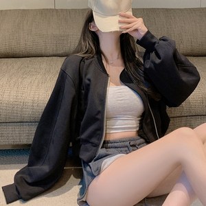 대박난박양 벌룬소매 크롭 집업