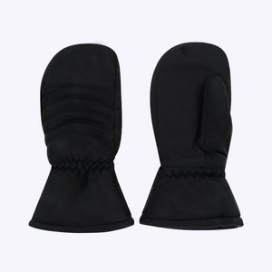 방한장갑 / 검정 뱅키드 가죽 벙어리 장갑 - 군인장갑 기모장갑