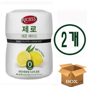 동서 리치스 제로 레몬 에이드, 600g, 1개입, 2개