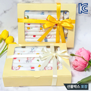 [KC인증] 에이린즈 국내산 순면100% 가제손수건 선물세트 포장 임신출산선물 백일 돌 명절선물