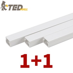 [TED MALL 1+1] 국산 비츠온 전선 몰딩 몰드 쫄대 사각 백색 화이트 2개 1세트, 3호