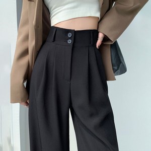 별하늘 여성 하이웨스트 와이드핏 뒷밴딩 슬랙스 바지
