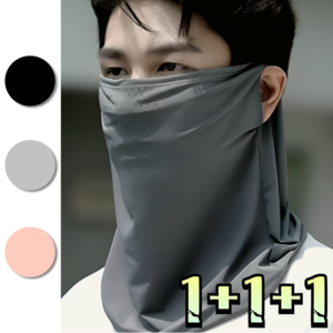 지커스 쿨 마스크 자외선차단 목토시 귀걸이형 남여공용 UV 스포츠 골프 멀티스카프 1+1+1, 그레이, 3개