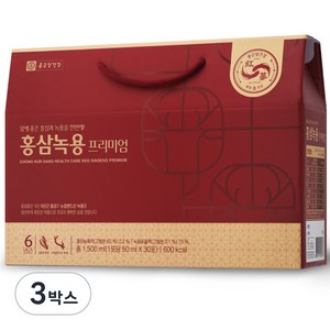 종근당건강 홍삼녹용 프리미엄, 1.5L, 3개