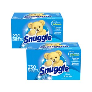 Snuggle 스너글 섬유유연제 드라이시트 블루스파클 230개입 2팩 Fabic Softene Dy Sheets Blue Spakle, 2개