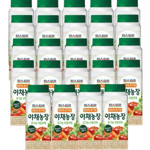 파스퇴르 유기농 야채농장 과일야채 190mlx24팩, 24개, 190ml