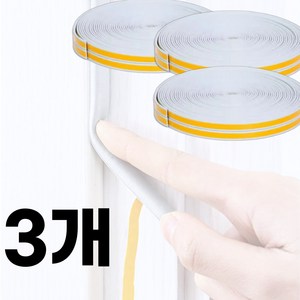 콩콩하마 문풍지 몰딩 현관문 고무패킹 2mm x 5m, 3개