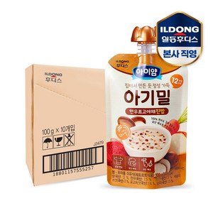 아이얌 아기밀 한우표고야채진밥, 한우표고야채, 100g, 10개