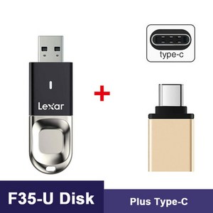 지문인식usb 이동식 디스크 지문 대용량 usb lexar 전문 플래시 드라이브 256gb 128gb 64gb 32gb 암호화된 dj 펜 드라이브 f35 노트북용 원래 메모리 외장하드복구비용