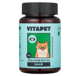 비타펫 살안찌는 강아지 눈 눈물 영양제 루테인 지아잔틴 백내장예방 90일분 120g, 1개