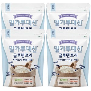 밀가루 대신 글루텐 프리 타피오카 전분, 1.2kg, 4개