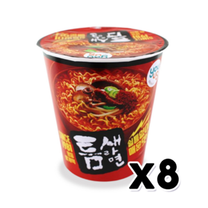 틈새라면 빨계떡컵 매운맛 소컵 작은컵 65g x 8개