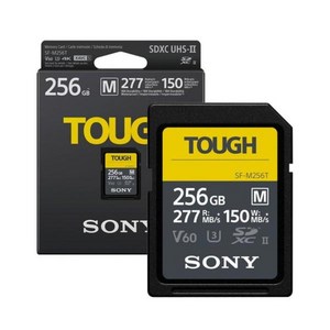 소니코리아정품 SDXC TOUGH UHS-II V60 SD카드 SF-M128T M256T M512T, 256GB, 1개