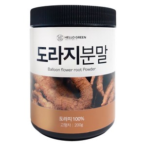 헬로우그린 국내산 국산 3년근 도라지 가루 분말 200g, 1개