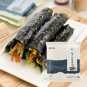 정담 구운 김밥김(220g) 100매 김밥이 잘싸지는 두툼한 김, 220g, 10개