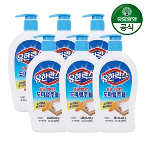 유한락스 도마 행주용 세제, 483ml, 500g, 6개