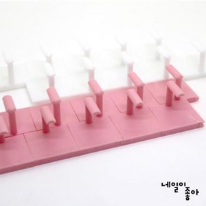 네일 팁 스탠드 분리형 10pcs (화이트/핑크), 핑크, 10개