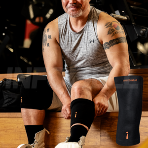 [인포벨]인크레디웨어 무릎 압박밴드(한쪽) 의료기기 INCREDIWEAR KNEE SLEEVE 블랙, 1개