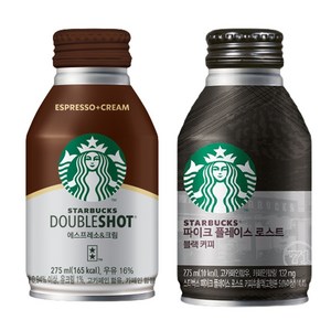 [올쇼유]스타벅스 더블샷 에스프레소크림 275ml 12개 + 파이크 블랙 275ml 12개, 24개