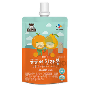 아이누리 마시는 귤귤이 한라봉 주스, 100ml, 40개