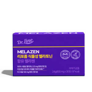 닥터라인 식물성 리포좀 멜라토닌 25mg 타트체리 함유 멜라젠 800mg x 30정, 1개